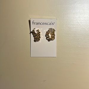 Francesca’s gold chain hoop earrings